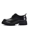 Sapatos de couro estilo coreano para primavera e verão, com dedo grande, para negócios, couro, sola grossa, calçados casuais da moda britânica para homens, sandálias masculinas