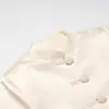 Casaco versátil marca Z estilo europeu e americano com ajuste na cintura e fechamento por botões, atacado para comércio exterior, cetim simples de alta qualidade, novo estilo chinês, transfronteiriço francês ZA