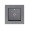 Tomada de Interruptor de Alumínio Escovado Tipo 86 146 para Comércio Exterior com Duas Portas USB Estilo Europeu Padrão Francês Estilo Britânico com Tomada Dupla USB