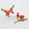 Válvula de tres vías de cuerno de carnero en espiga Tubo de gas Válvula de gas Válvula de tres vías con interruptor Conector de púas tipo Y Divisor de agua Gas