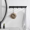 Gancho para puerta sin perforaciones, gancho para ropa, gancho de aluminio negro Rai, gancho para puerta de baño, gancho trasero, sin clavos