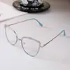 Armações de óculos da moda transfronteiriças europeias e americanas decoradas com strass, óculos fotocromáticos anti-luz azul femininos estilosos olho de gato atacado