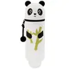 Nova Estojo de Lápis Infantil Silicone Cola Estojo de Lápis DIY Padrão Fofo Estojo de Lápis Panda Gigante Caneta Desenho Animado Fofo