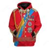 Navidad Figuras históricas europeas y americanas alrededor de uniforme Sudadera con capucha 3D impresa Cosplay suéter alrededor hombres