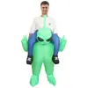 Fantasia Inflável de Halloween para Palco Engraçada Alien Ciclista Boneco Traje Inflável Fantasia para Festa Performance Amazon