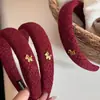 Diadema Roja para Mujer en el Año del Caballo, Diadema Trenzada Estilo Chanel para Nochevieja, Tocados y Accesorios para el Cabello de Alta Gama