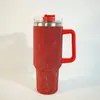 Taza de Coche de 40 oz con Asa, Termo Portátil para Vehículo, Taza con Pajita de Acero Inoxidable, Rompehielos, Fuente de Taza