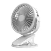 Ventilador de Clip USB Montaje en Pared Escritorio Mini Portátil Ángulo Múltiple Ajustable Silencioso Viento Fuerte Luz LED Oficina