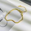 Pulsera sencilla de moda nueva para mujer, coreana, red-hot de oruga, acero de titanio, no se decolora, pulsera de cadena retorcida, joyería al por mayor