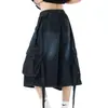 Shorts de Mezclilla Vintage Americano Estilo High Street Lavados de Pierna Ancha Cortos para Mujer, Verano Modernos Versátiles Sueltos