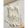 Pijama Sexy Estilo Deseo Puro para Mujer Verano con Copas Camisola Set Ropa de Casa Dibujos Animados Estilo Celebridad de Internet Venta al por Mayor Transfronteriza
