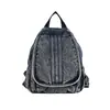 Mochila de Mezclilla Lavada Estilo Hong Kong Retro para Mujer 2025 Verano Simple Casual Salida Literaria Mochila Pequeña Tendencia