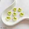 Fresco verde cerâmica bonito cogumelo flor amor contas soltas diy artesanal frisado colar material pulseira