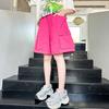 Traje de Niña Verano Nuevo Estilo Coreano Traje Casual Top Celebridad de Internet Ropa de Trabajo Shorts Manga Corta Dos Piezas Ropa Infantil