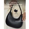 Bolsa de axila popular deste ano, bolsa feminina baguete, nova moda 2024, bolsa de ombro com corrente de diamante coreana