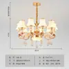 Lámpara de Aleación de Zinc Europea Moderna de Lujo Simple para Restaurante Sala de Estar Hotel Dormitorio Estudio Villa Cristal de Jade Anti-Cristal Candelabro