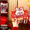 Set de Regalo para Bebé Recién Nacido Año del Caballo del Zodiaco, Bolsa de Tela Roja con Sobre para Primer Cumpleaños de Bebé Serpiente, Sobre de Dinero de la Suerte de Mil Yuanes al por Mayor
