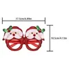 Óculos de Natal Novos Transfronteiriços com Chifres de Rena, Árvore de Natal, Papai Noel, Boneco de Neve - Decorações de Óculos para Atmosfera de Festa