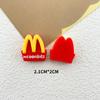 Simulação de comida e chips de brinquedo McDonald's acessórios de resina creme cola celular capa grampo de cabelo copo de água adesivo de geladeira material faça você mesmo