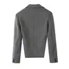 Moda europea y americana transfronteriza para mujer AliExpress superventas elegante blazer casual irregular a rayas sexy para mujer