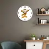 Gatito Garfield Personalidad Creativa Europea Moderno Simple Dormitorio Comedor Reloj de Cuarzo Reloj de Pared Punto