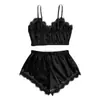 Lingerie Sensual Europeia e Americana Feminina Lingerie Erótica Tamanho Plus Pijamas Camisolas Camisolas com Renda Bandeau Conjunto de Lingerie Feminino