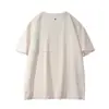 Camiseta com Textura Pesada Gola V Manga Curta Comércio Transfronteiriço Verão 2026 Nova Camiseta Masculina Manga Meia Manga Tamanho Grande