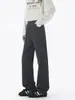 Pantalones Casuales Estilo Americano de Trabajo, Marca Trendy de Primavera, Patchwork, Corte Limpio, Holgado, Recto, Pierna Ancha, Largos, Unisex