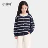 Fábrica de Ropa Infantil Xiaofit Suéter Cardigan de Invierno 2026 para Niñas, Top Casual para Niños Mayores, Ropa Exterior de Punto para Niños
