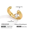 Anillo Jieding de acero de titanio, anillo de dos tonos dorado y plateado de nicho de alta gama, accesorio de mano de acero inoxidable, joyería de moda transfronteriza europea y americana