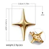 Pronta Entrega Transfronteiriça Unissex Liga Metálica Broche Estrela Cruzada Fecho Borboleta Broche DIY Roupas Bolsa Acessórios