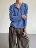 Camisa de manga larga con cuello Henley de seda de hielo para protección solar para hombre, top para vacaciones en la playa, sensación casual y relajada, cobertura ligera de verano