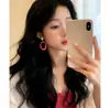 Brillantes y Soleados~ Pendientes de Color Dopamina Estilo Hong Kong, Diseño de Nicho, Pendientes Exagerados para Vacaciones en la Costa, Accesorios para Orejas de Mujer