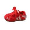 Zapatillas de Entrenamiento para Niños Ins 2026 Primavera y Otoño Nuevo Estilo Coreano para Niñas con Lazo y Borde de Encaje Bordado Zapatos Forrest Gump