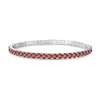 Pulsera de Plata 925 Europea y Americana Transfronteriza Moda Femenina Color Todas las Combinaciones Cadena de Tenis para Niñas Zirconia Incrustada Plata Joyería de Mano 3MM