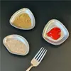 Plato para Salsa Retro, Plato para Sabor de Forma Irregular, Plato Pequeño Comercial de Acero Inoxidable, Bol para Salsa, Plato para Salsa Creativo, Plato para Snacks Personalizado