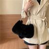 Bolsas para Mujer Otoño e Invierno Bolsas para Mujer Nueva Bolsa de Hombro Axila Bolsa de Piel Bolso de Mano con Cadena Estilo Coreano Moda Bolsa de Felpa
