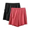 Pantalones cortos de verano para mujer, de modal, talla grande, con bolsillos, antiluz, de tres piezas, de cintura alta, informales, para el hogar, paquete de 2