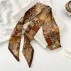 Lenço de Seda Longo de Bolinhas para Mulheres, Lenço de Pescoço Decorativo da Moda, Faixa de Cabelo Fina em Fita, Elástico de Cabelo Versátil, Cinto