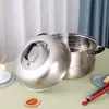 Tapa para olla vaporera, diseño de arco alto, acero inoxidable engrosado, para uso doméstico, 27 cm, 28 cm, 30 cm, adecuada para woks, ollas de hierro y ollas de sopa