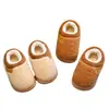 Almacén de Yiwu - Pantuflas de Algodón para Niños con Talón, Pantuflas de Invierno Antideslizantes para el Hogar para Niños y Niñas, Pantuflas de Algodón Peludas para Bebé