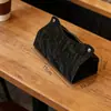 Caja de Pañuelos de Cuero Estilo Chino, Caja de Pañuelos de Lujo Ligero para Sala de Estar, Caja de Almacenamiento de Pañuelos para el Hogar, Creativa, Simple, Engrosada y de Aspecto Elegante