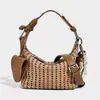 2026 Novo Estilo Transfronteiriça de Verão Bolsa de Palha Feminina Tendência Moda Artística Bolsa Tote Grande Capacidade Ombro Único Bolsa Feminina