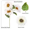 Girassol Artificial de Haste Única Decoração para Casa Sala de Estar Decoração de Casamento Arranjo de Flores de Mão DIY Girassol