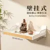 Estante de altar budista de pared, no requiere taladro, para colocar el Dios de la Riqueza, el dios de la cocina y la estatua de Buda
