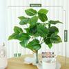 Filme de folha de planta verde simulada com Yang, arranjo de flores de 7 galhos, material para loja, decoração de engenharia, ferramenta para fotografia ao ar livre