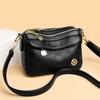 2025 Nuevo Bolso de Hombro Retro Bolso de Mujer Multicapa Cuero Suave Bolso Cruzado Informal Bolso de Mamá Venta al Por Mayor de Comercio Exterior