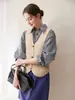 Chaleco de Punto de Punto de Cruz para Mujer Estilo Otoño/Invierno Moda Europea Capa Interior Top sin Mangas Absolutamente Hermoso Ropa Exterior Chaleco de Punto