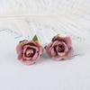 Artificial vintage rosa flor de casamento flor de casamento caixa de doces diy guirlanda cocar caixa de presente acessórios de material decorativo