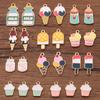 10 mistura de cor de liga de zinco esmalte pingente de verão bebida de leite sorvete charme colar enfeites pulseira